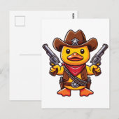 Cowboy Duck Sheriff Briefkaart (Voorkant / Achterkant)