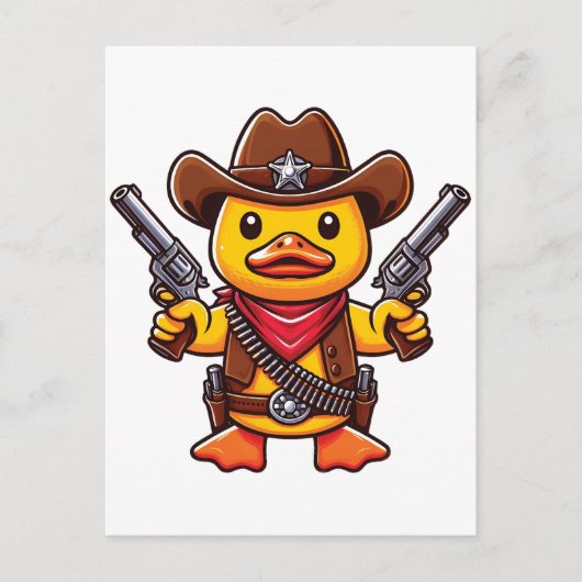 Cowboy Duck Sheriff Briefkaart (Voorkant)