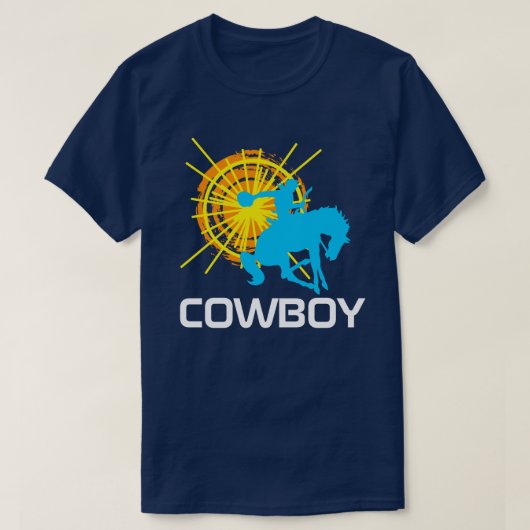 Cowboy, één-van-een-aardig mooi aanpasbaar t-shirt (Design voorkant)