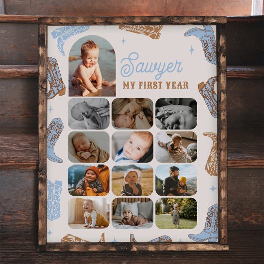 Cowboy eerste jaar foto Poster