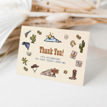 Cowboy eerste rodeo 1e verjaardag dank je westerse