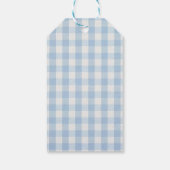 Cowboy Eerste Rodeo Gingham Verjaardag Cadeaulabel (Achterkant)