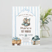 Cowboy eerste Rodeo Pumpkin verjaardag Kaart (Staand voorkant)