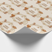 Cowboy Eerste Rodeo Verjaardag Geslacht Neutraal Cadeaupapier (Hoek)