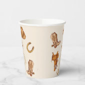 Cowboy eerste Rodeo Verjaardag Geslacht Neutraal Papieren Bekers (Links)