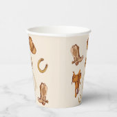 Cowboy eerste Rodeo Verjaardag Geslacht Neutraal Papieren Bekers (Rechts)