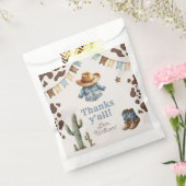 Cowboy Eerste Rodeo verjaardag Wild West Bedankt Bedankzakje (Gezegeld)