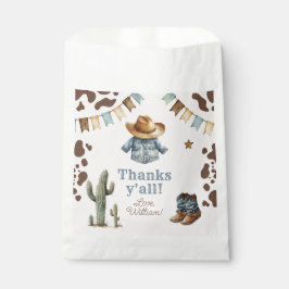 Cowboy Eerste Rodeo verjaardag Wild West Bedankt Bedankzakje