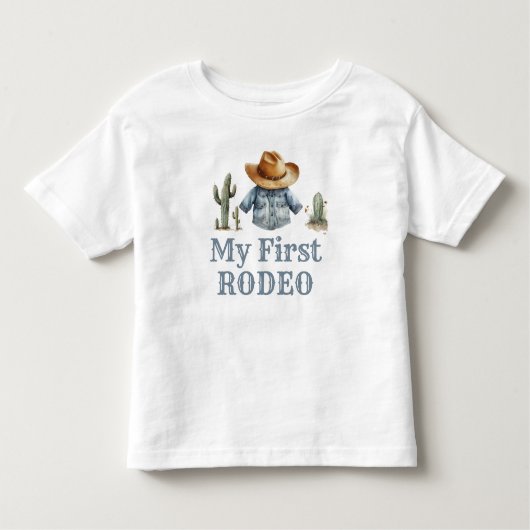 Cowboy eerste Rodeo Verjaardagsjongen Kinder Shirts (Voorkant)