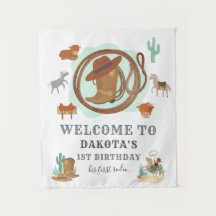 Cowboy Eerste Verjaardagsfeest Verwelkoming