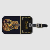 Cowboy Elegance Akoestische Gitaar Design Bagagelabel (Voorkant (horizontaal))