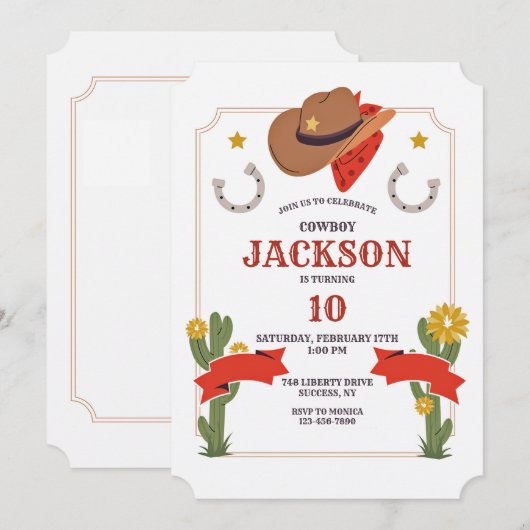 Cowboy Elementen Kaart (Voorkant / Achterkant)