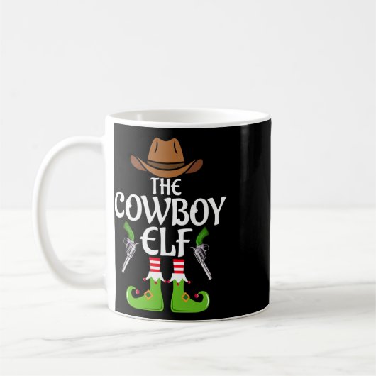 Cowboy Elf Matching Family Group Christmas Party X Koffiemok (Links)