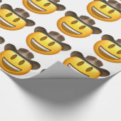 Cowboy emoji face cadeaupapier (Hoek)