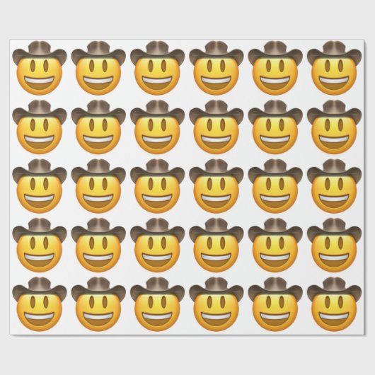 Cowboy emoji face cadeaupapier (Vlak)