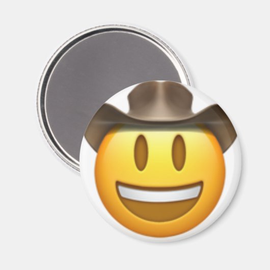 Cowboy emoji face magneet (Voorkant / Achterkant)