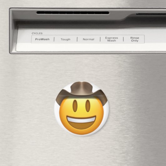 Cowboy emoji face magneet (Insitu (Vaatwasser))