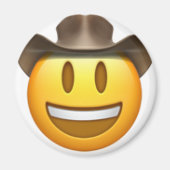 Cowboy emoji face magneet (Voorkant)