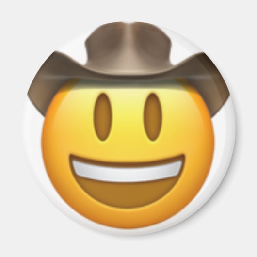Cowboy emoji face magneet (Voorkant)