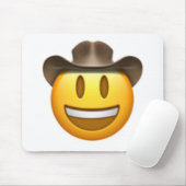 Cowboy emoji face muismat (Met muis)