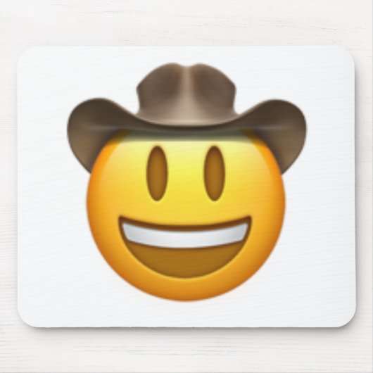 Cowboy emoji face muismat (Voorkant)