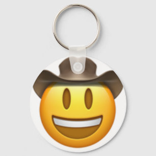 Cowboy emoji face sleutelhanger