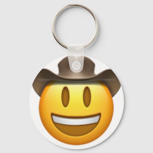 Cowboy emoji face sleutelhanger (Voorkant)