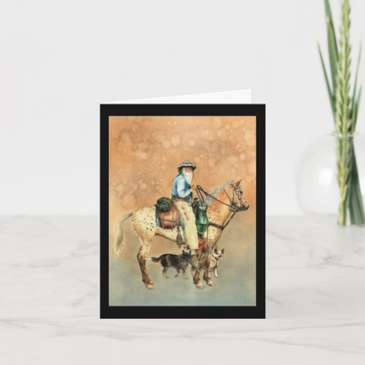 Cowboy en Appaloosa Birthday Card Kaart (Voorkant)