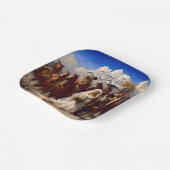 Cowboy en bruid Outdoor bruiloft Papieren Bordje (Gebogen)