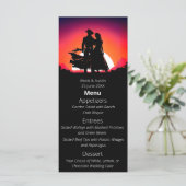 Cowboy en bruid Sundown Westerne stijl bruiloft Menu (Staand voorkant)
