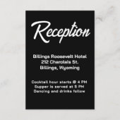 Cowboy en Cowgirl bij zonsondergang Informatiekaartje (Achterkant)