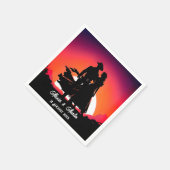 Cowboy en Cowgirl bij Zonsondergang Servet (Hoek)