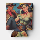 cowboy en cowgirl blikjeskoeler (Voorkant)