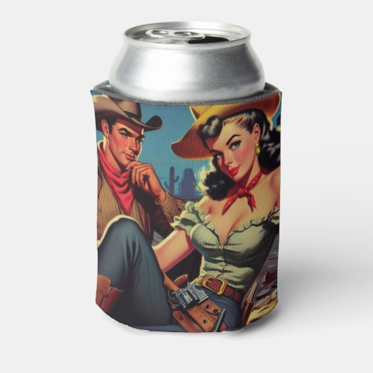  cowboy en cowgirl blikjeskoeler (Blikje Achterkant)