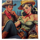  cowboy en cowgirl douchegordijn (Voorkant)