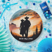 Cowboy en Cowgirl Forever Jubileum Papieren Bordje (Feest)