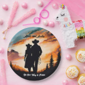 Cowboy en Cowgirl Forever Jubileum Papieren Bordje (Feest)