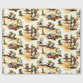  cowboy- en cowgirl Gift Wrapping Paper Cadeaupapier (Vlak)