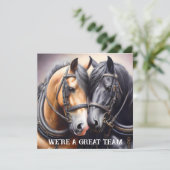 Cowboy en Cowgirl Groot Team Jubileum Kaart (Staand voorkant)