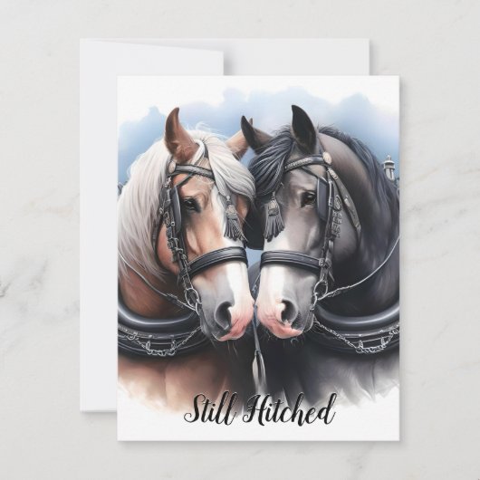 Cowboy en Cowgirl Groot Team Jubileum Kaart (Voorkant)