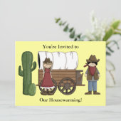 Cowboy en Cowgirl Housewarming - Western Kaart (Staand voorkant)