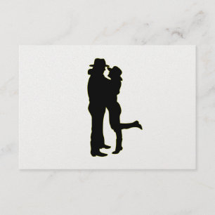 Cowboy en Cowgirl in Love Silhouette RSVP Kaartje