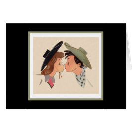 Cowboy en Cowgirl Kissing