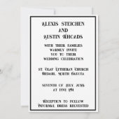 Cowboy en cowgirl kussen bruiloft kaart (Achterkant)