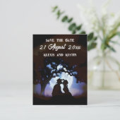 Cowboy en Cowgirl Kussen Save the Date Kaart (Staand voorkant)