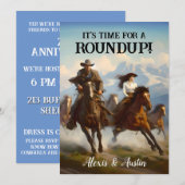 Cowboy en Cowgirl Round Up Kaart (Voorkant / Achterkant)