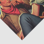 cowboy en cowgirl tissuepapier (Detail)