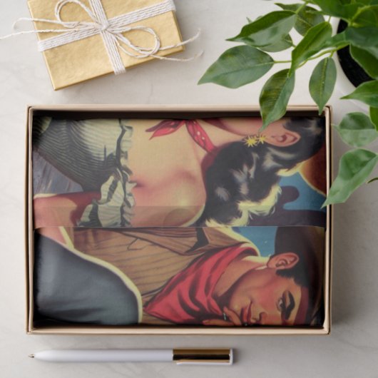  cowboy en cowgirl tissuepapier (Geschenk)