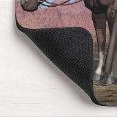 Cowboy en Horse Mousepad Muismat (Hoek)