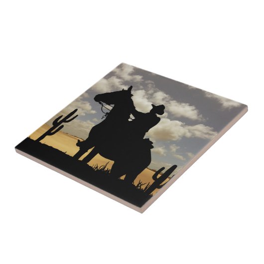 COWBOY EN HORSE TEGELTJE (Zijkant)